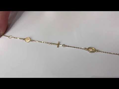 14K Yellow Gold Religious Bracelet