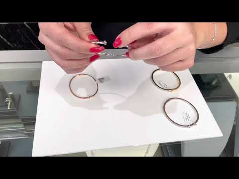 14K Pink Gold Diamond Bangle Bracelet (Watch Video)