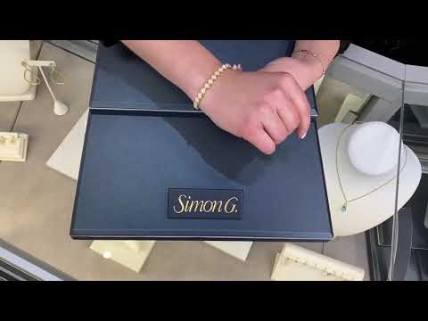 Simon G. LB2190 18K Yellow Gold Diamond Tennis Bracelet