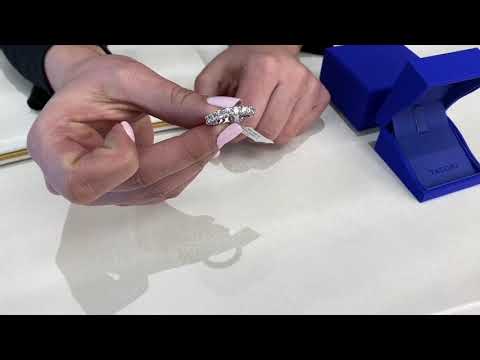 Tacori HT2632 18k White Gold Eternity Ring with Round Diamonds 3.20 Carats G/VS