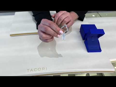 Tacori HT2550 EC7X5W Classic Crescent Engagement Ring Setting with 0.69 Carat Diamonds
