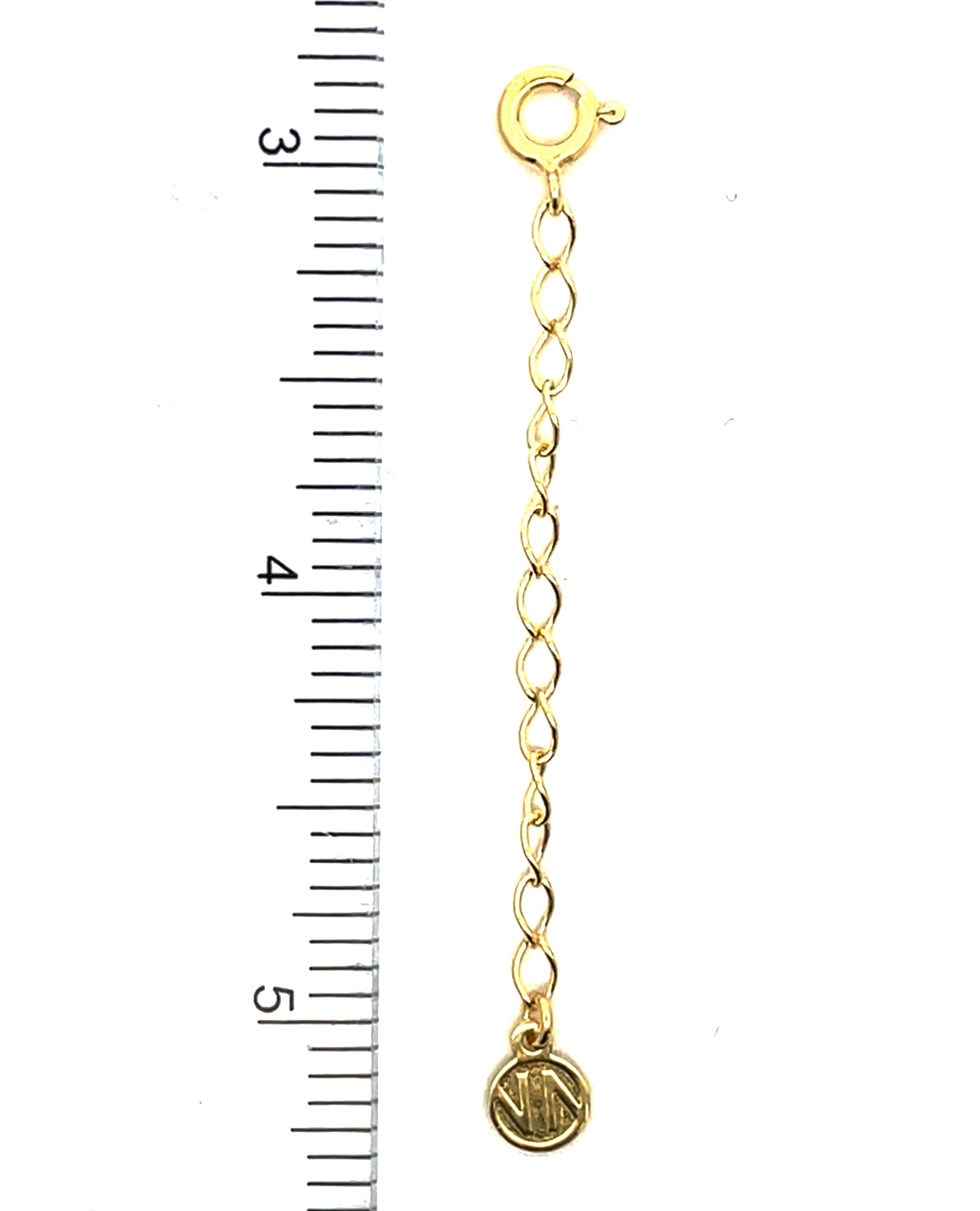 Nomination 2" Extension For Necklace - Yellow Curved with Circular Springlock Closure