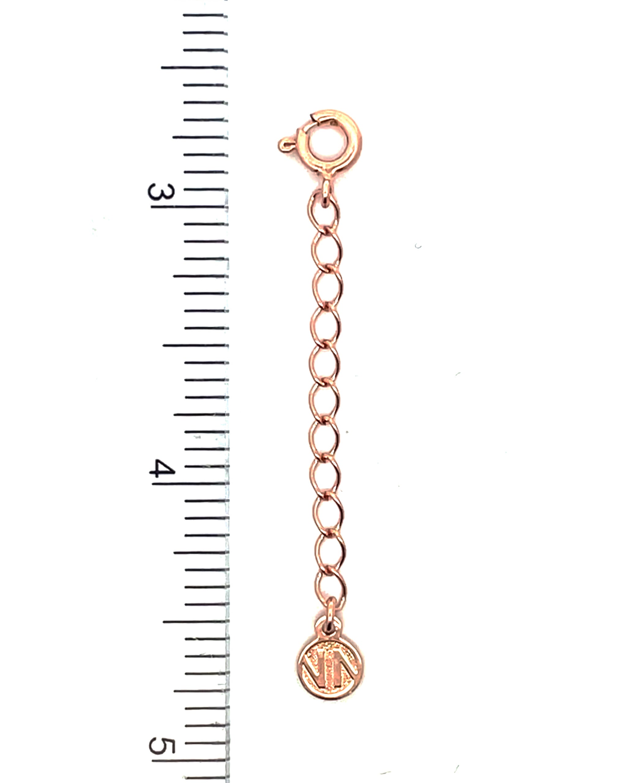 Nomination 2" Extension For Necklace - Rose Gold Curved with Circular Springlock Closure