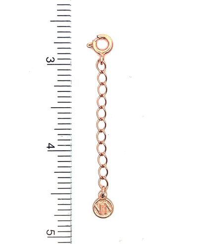 Nomination 2" Extension For Necklace - Rose Gold Curved with Circular Springlock Closure