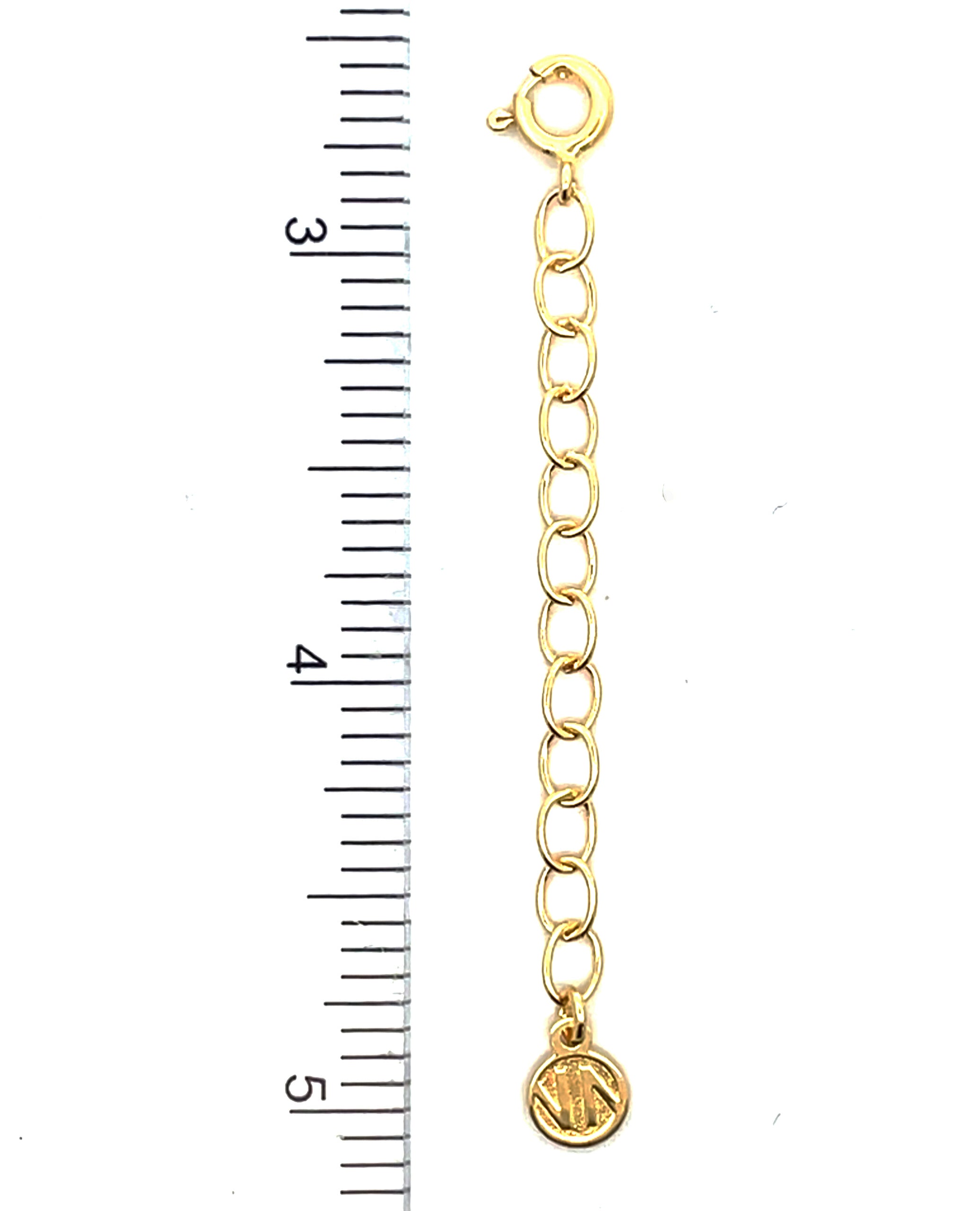 Nomination 2" Extension For Necklace - Yellow Gold Oval with Circular Springlock Closure