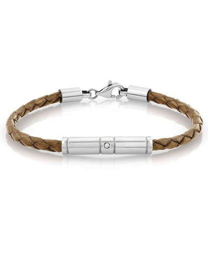 Nomination 026420/014 Men's Hazelnut Leather Bracelet