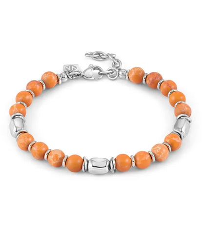 Nomination 027930/086 Instinct Style Stones Bracelet- Orange Jasper