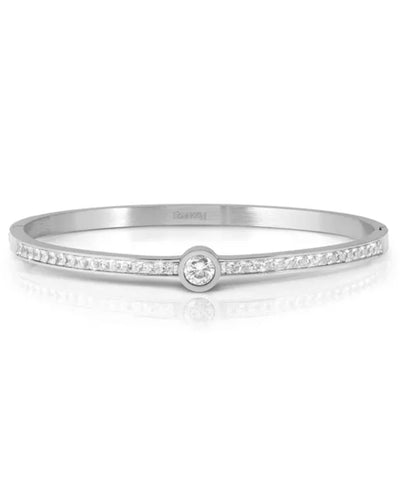 Nomination 029521/001 Pretty Bangles Central CZ and Pave White