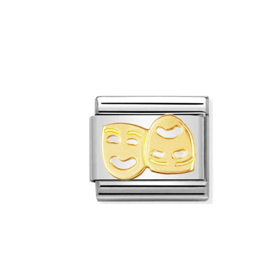 Nomination Composable Link 030110/01 Gold Masks