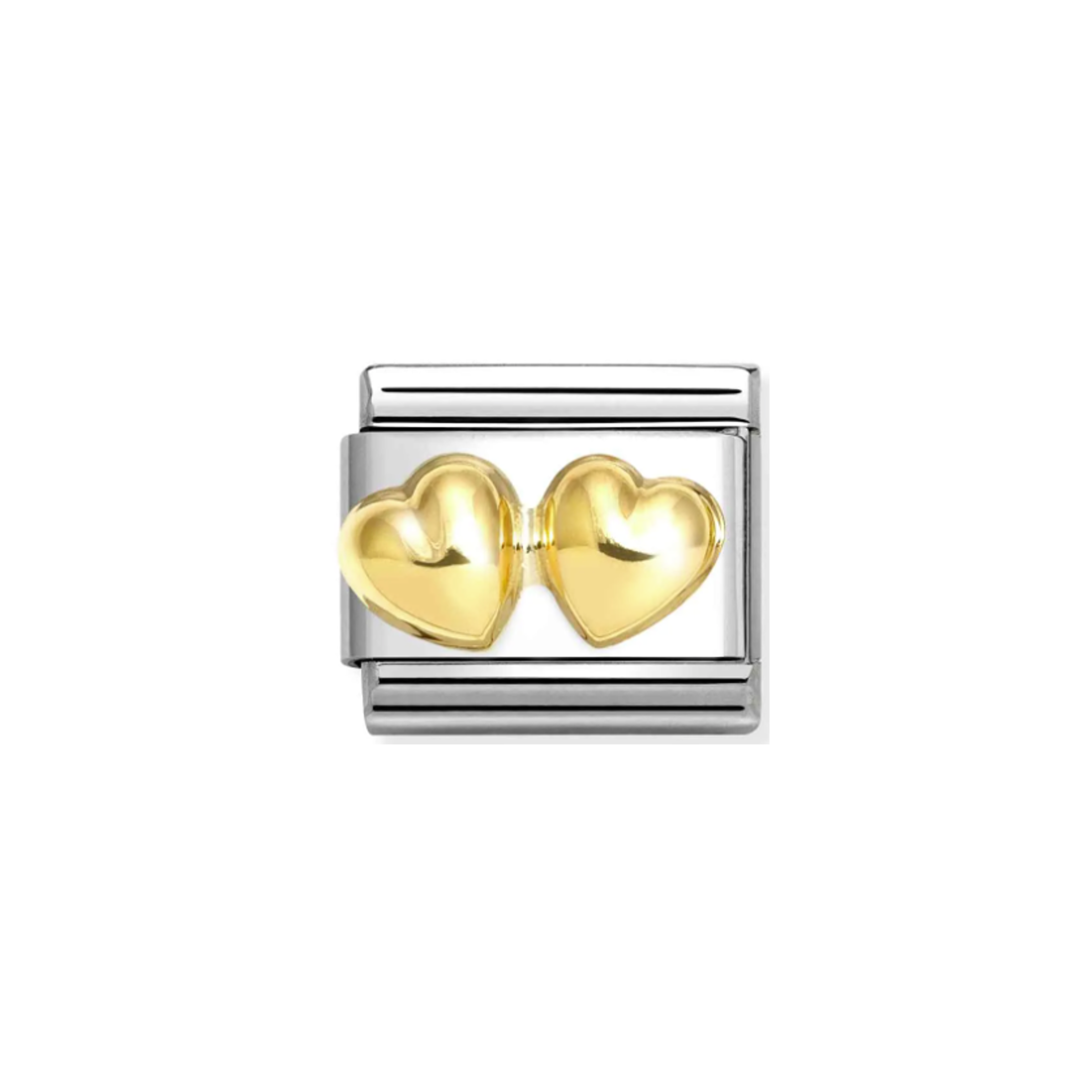 Nomination Composable 030116/23 Double Rounded Hearts