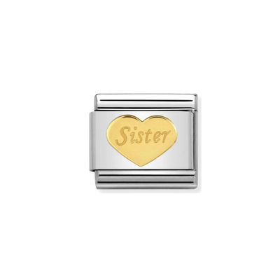 Nomination Composable Link 030162/36 Sister Heart Gold Link