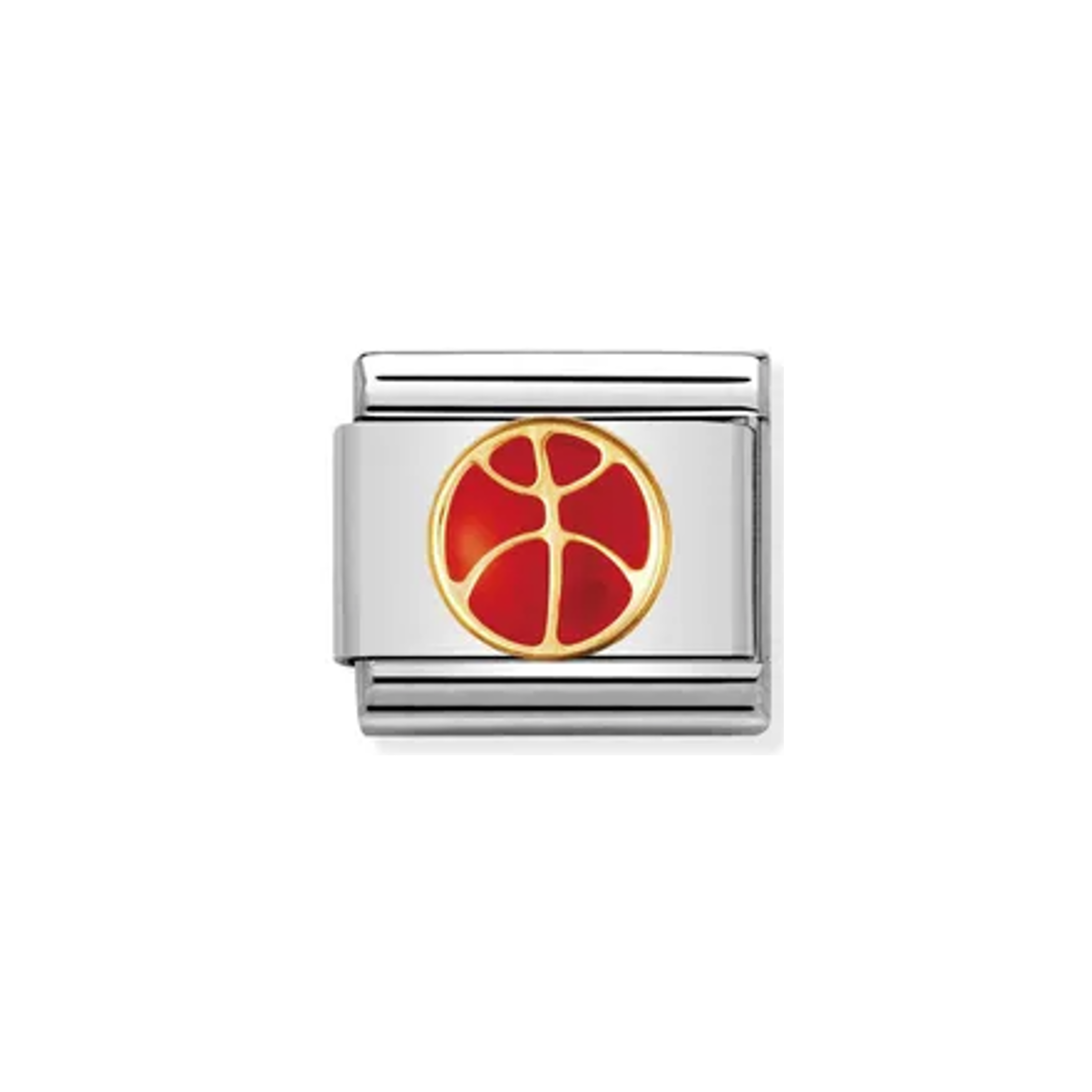 Nomination Composable 030203/08 Enamel and Gold Basketball