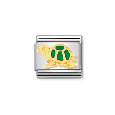 Nomination Composable Link 030212/12 Green Turtle