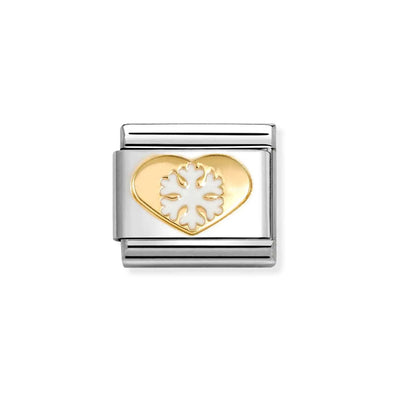 Nomination Composable 030225/26 Christmas Heart with Snowflake