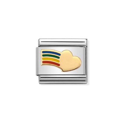 Nomination Composable 030283/12 Rainbow Heart
