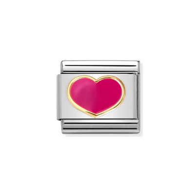 Nomination Composable Link 030283/24 Fuchsia Heart