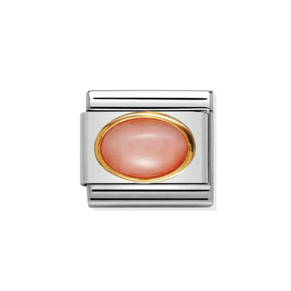 Nomination Composable 030502/10 Pink Coral Classic Oval Hard Stones