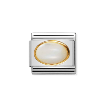 Nomination Composable 030502/12 Mother of Pearl Classic Oval Hard Stones