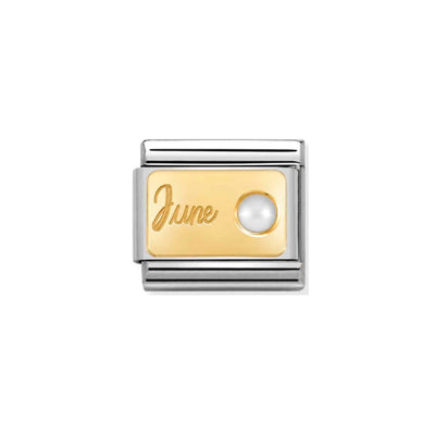 Nomination Composable Link 030519/06 June White Pearl