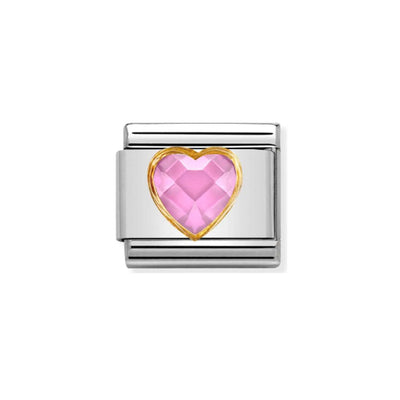 Nomination Composable 030610/003 Pink Heart Faceted CZ