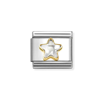 Nomination Composable 030614/010 Classic Faceted Star White