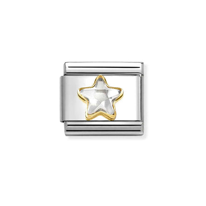 Nomination Composable 030614/010 Classic Faceted Star White