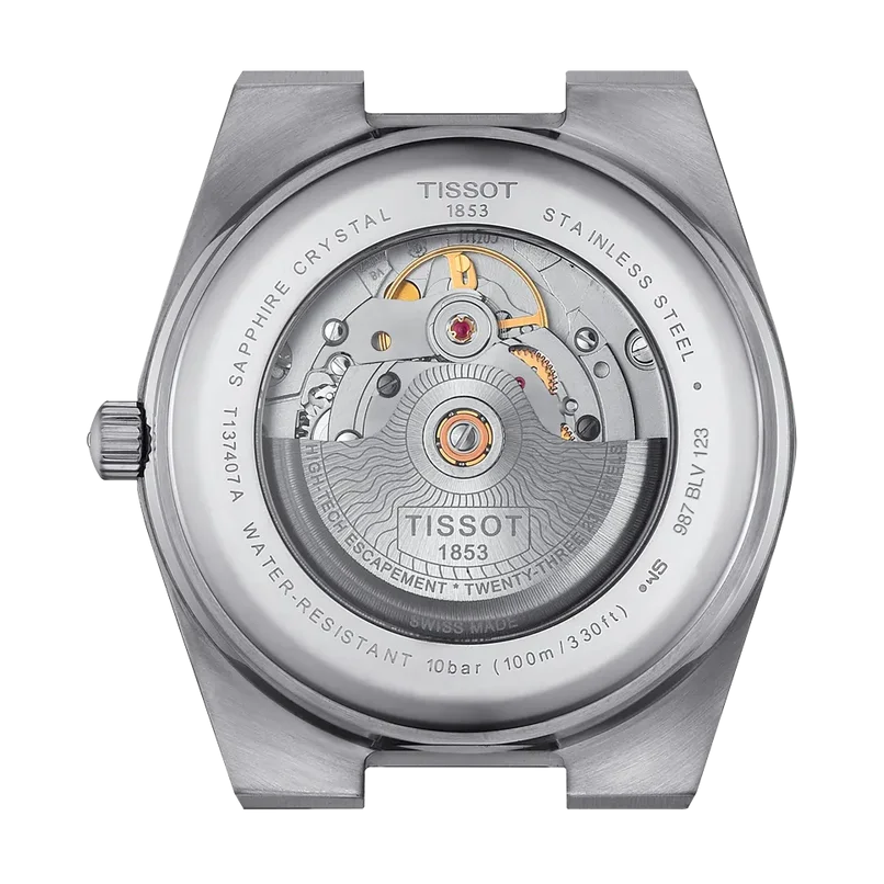 Tissot T137.407.11.111.00 PRX 40mm Swiss Automatic Watch with Mother of Pearl Dial, Powermatic 80