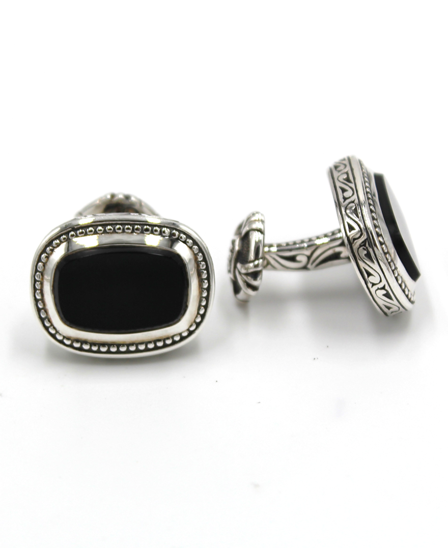 Scott Kay GC2139SPBOM Sterling Silver Onyx Cufflinks