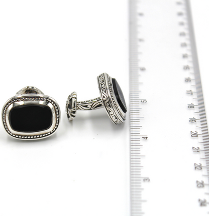 Scott Kay GC2139SPBOM Sterling Silver Onyx Cufflinks