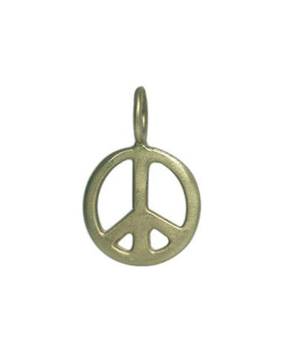 Heather B. Moore 100044 14K Green Gold Peace Sign Charm