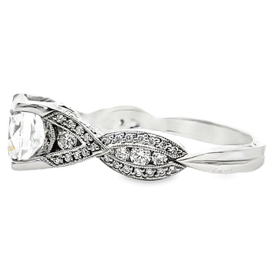 Tacori 2647 RD 7.5 "Simply Tacori" Platinum Ribbon Engagement Ring