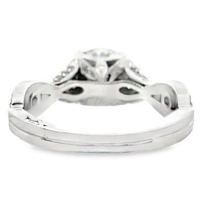 Tacori 2647 RD 7.5 "Simply Tacori" Platinum Ribbon Engagement Ring