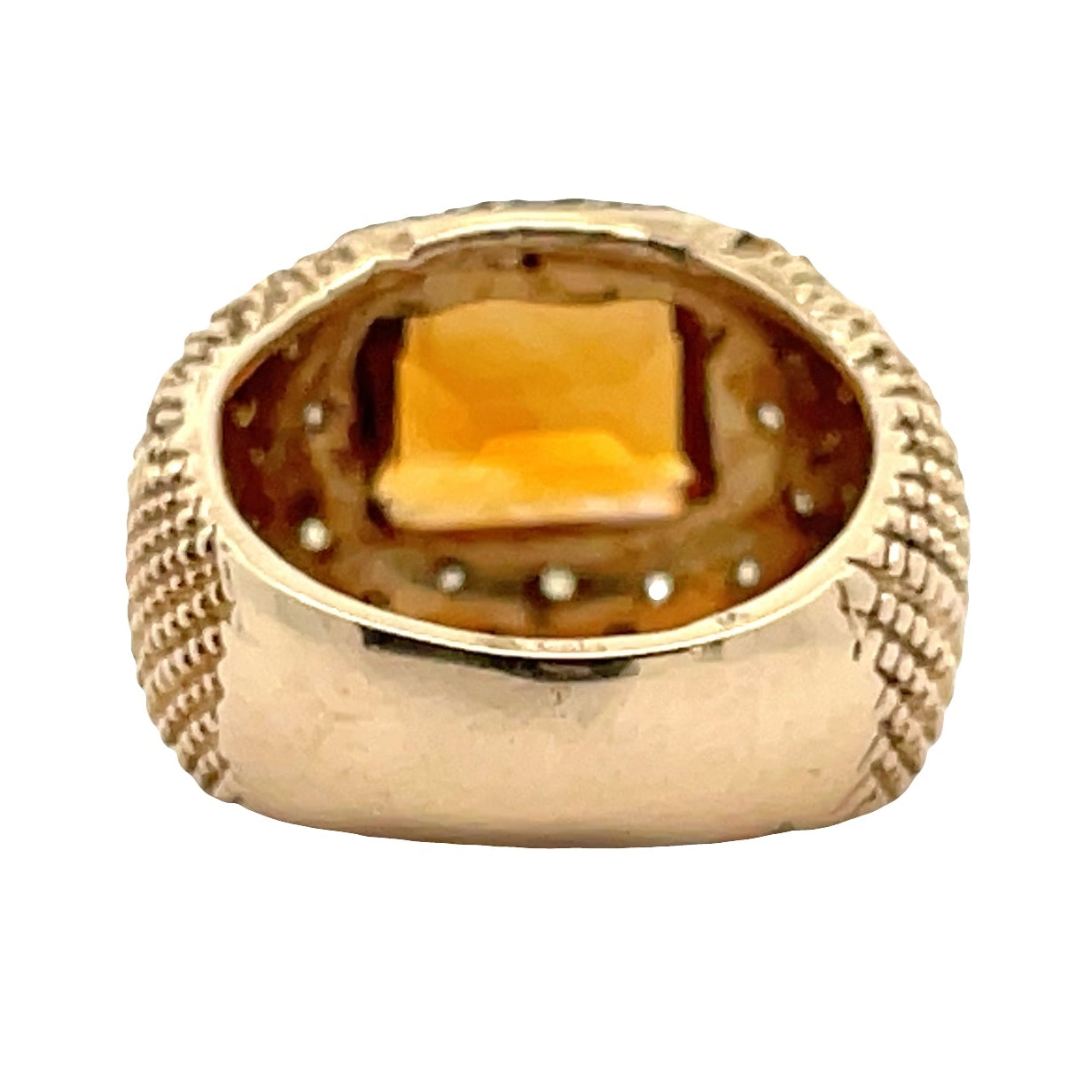 14K Yellow Gold Ring with 3.63 Carat Topaz Ring and 1.19 Carats Yellow Sapphires