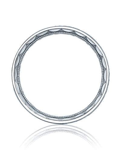 Tacori 104-6W 18K White Gold Men's Wedding Band Brushed Finish Filigree 6 Millimeter Width