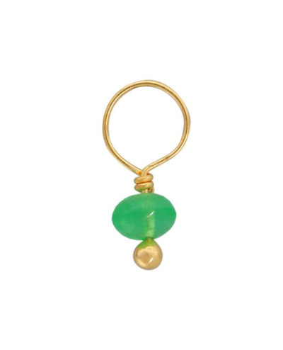 Heather B. Moore 14K Gold Emerald Charm Loop