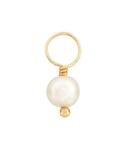 Heather B. Moore Small Pearl Charm in 14K Yellow Gold