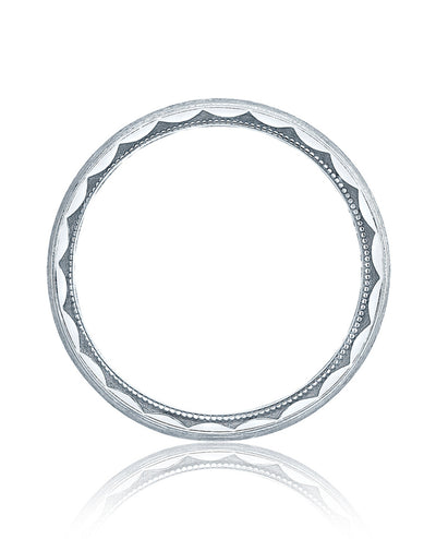 Tacori 106-5W Men's Wedding Band 18K White Gold with Beading 5mm Width