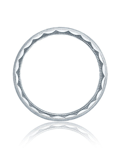 Tacori 106-5W Men's Wedding Band 18K White Gold High Polish Beading 5mm Width