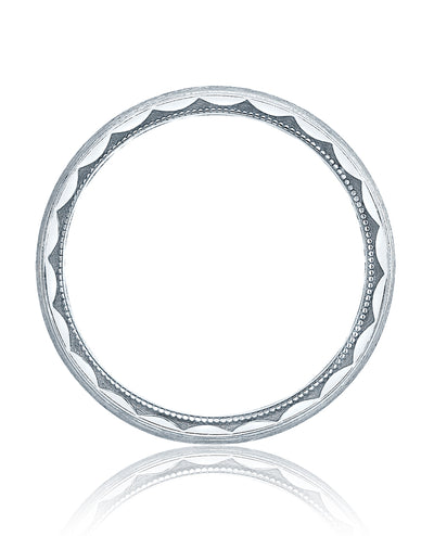 Tacori 106-6WB Men's Wedding Band 18K White Gold, Brushed and High Polish 6mm