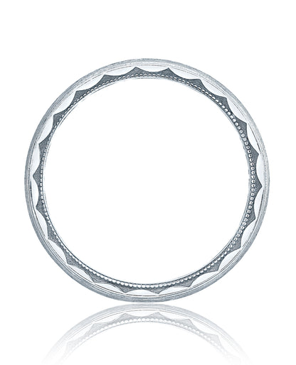 Tacori 106-6WB Men's Wedding Band 18K White Gold, Brushed and High Polish 6mm