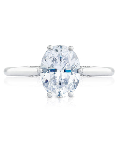 Tacori 2650 Simply Tacori Platinum Engagement Ring Setting for Oval 8X6 Millimeter Stone