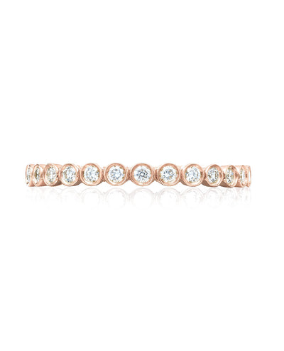 Tacori 200-2ETPK Sculpted Crescent 18K Rose Gold Eternity Ring with Diamonds 0.38 Carats