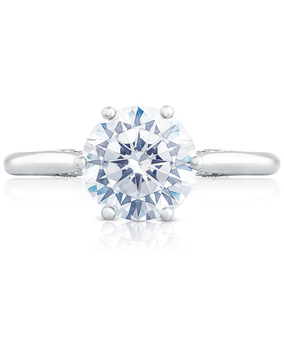 Tacori 2650 Round Simply Tacori Platinum Engagement Ring Setting for Round 7.5 Millimeter Center Stone