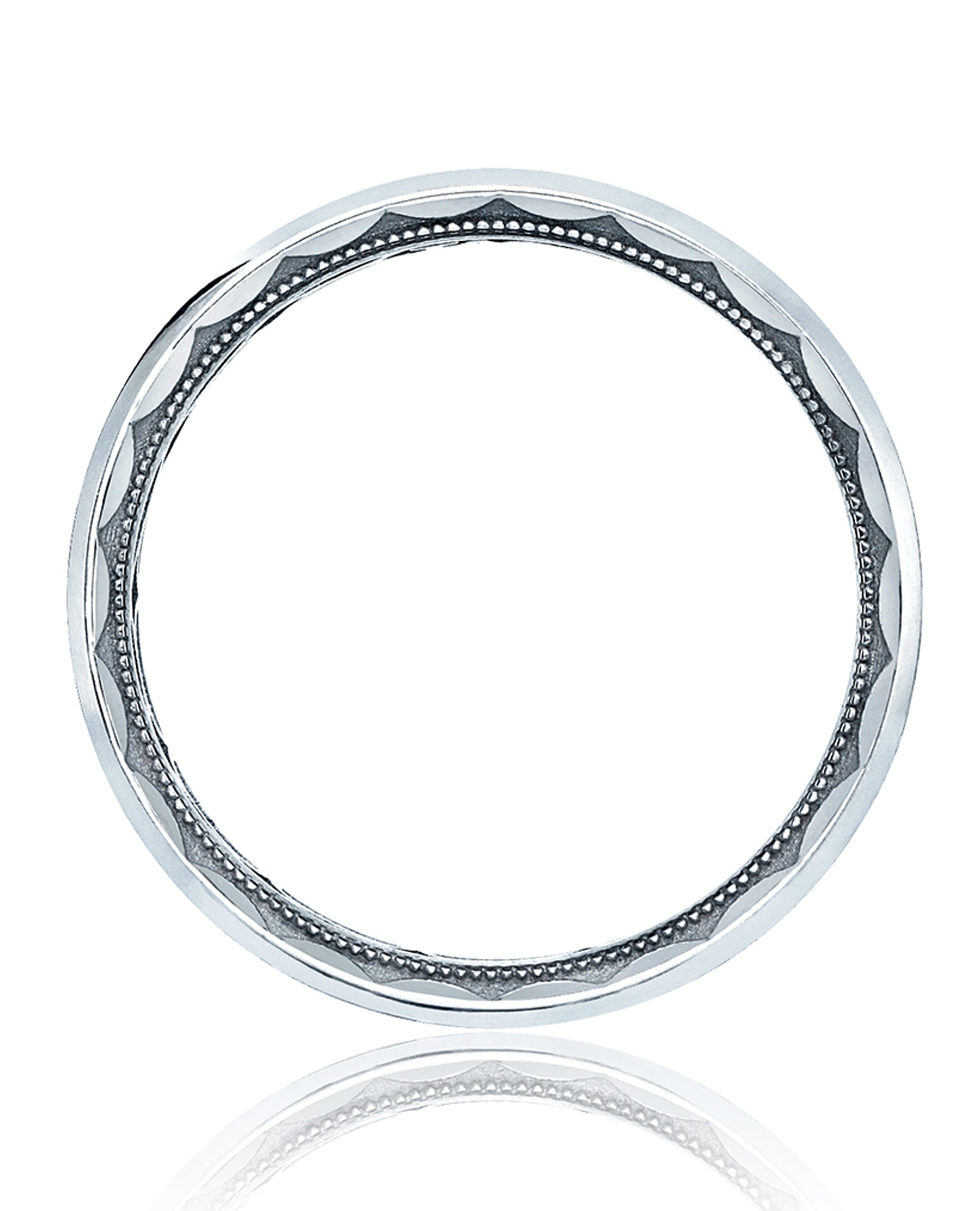 Tacori 107-7W Men's Wedding Band in 18K White Gold, High Polish and 7mm Width