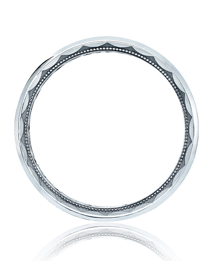 Tacori 107-7W Men's Wedding Band in 18K White Gold, High Polish and 7mm Width