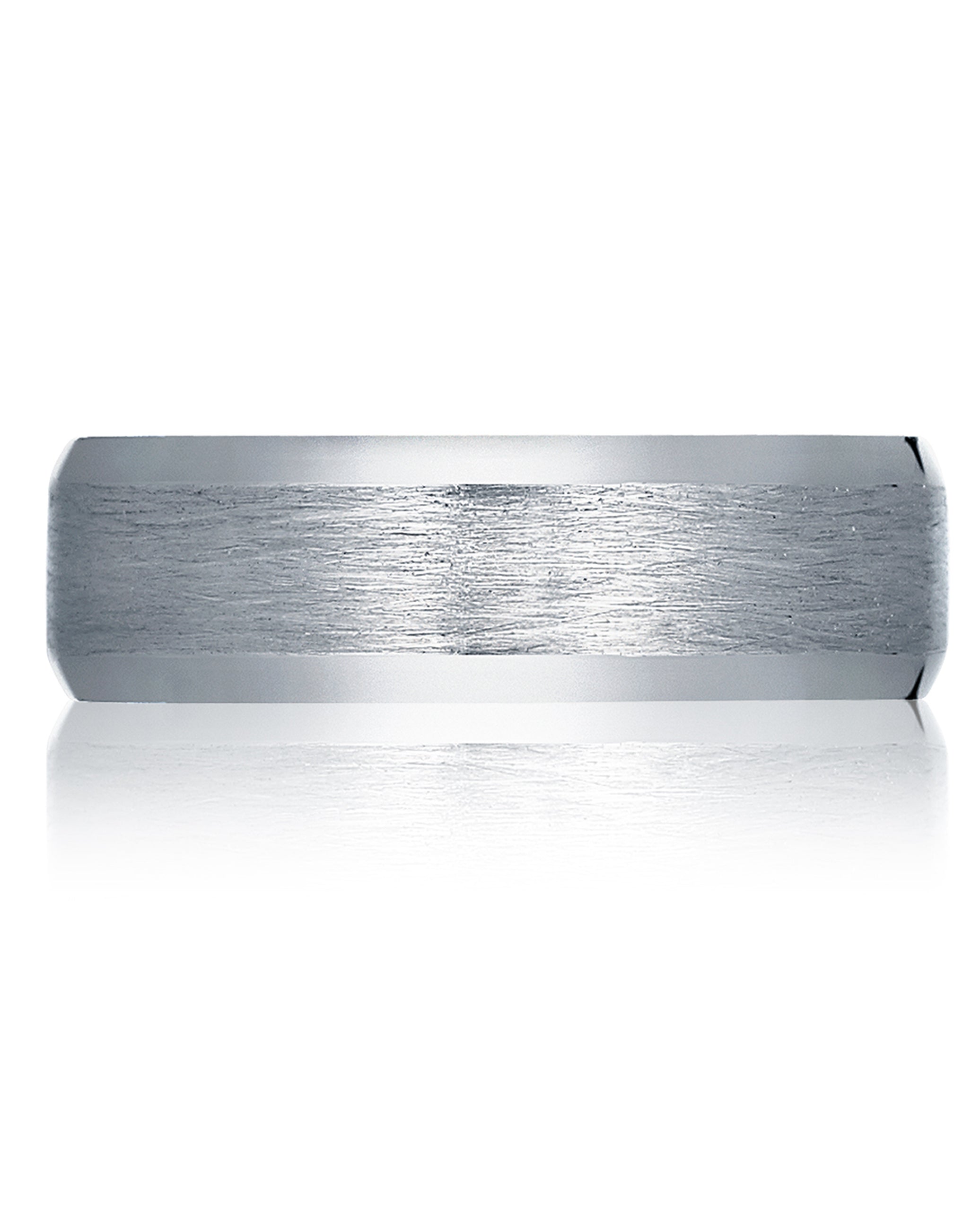 Tacori 107-7W Men's Wedding Band in 18K White Gold, High Polish and 7mm Width