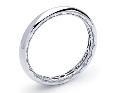 Tacori 112-4 18K White Gold Wedding Band 4 Millimeters