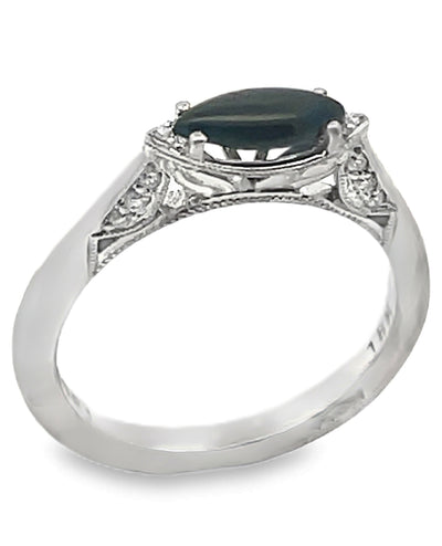 Tacori 2654 Simply Tacori 18k White Gold Ring with Black Onyx