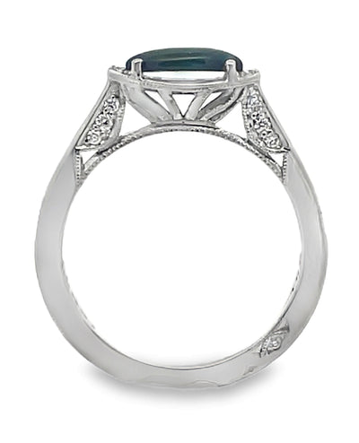 Tacori 2654 Simply Tacori 18k White Gold Ring with Black Onyx