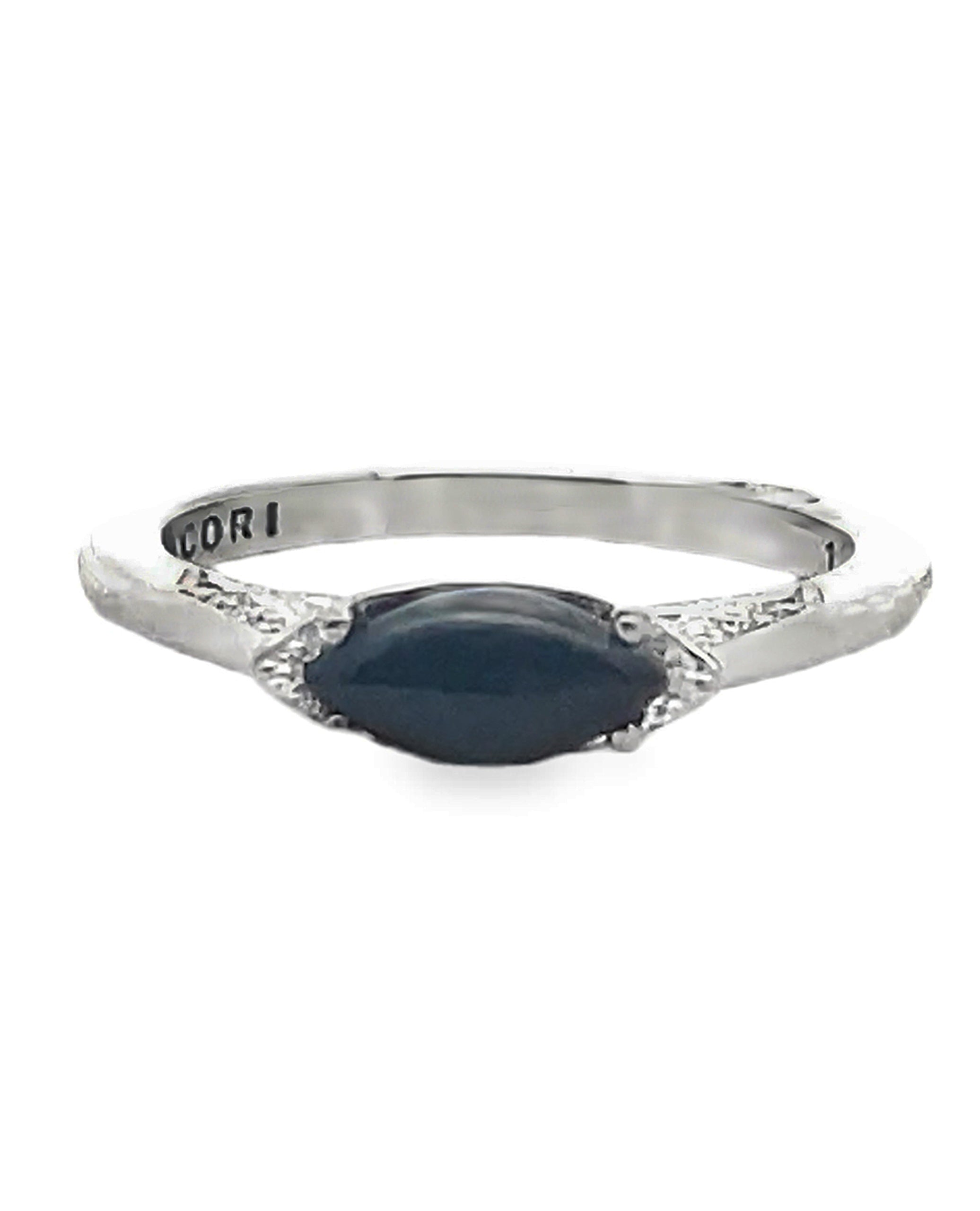 Tacori 2654 Simply Tacori 18k White Gold Ring with Black Onyx